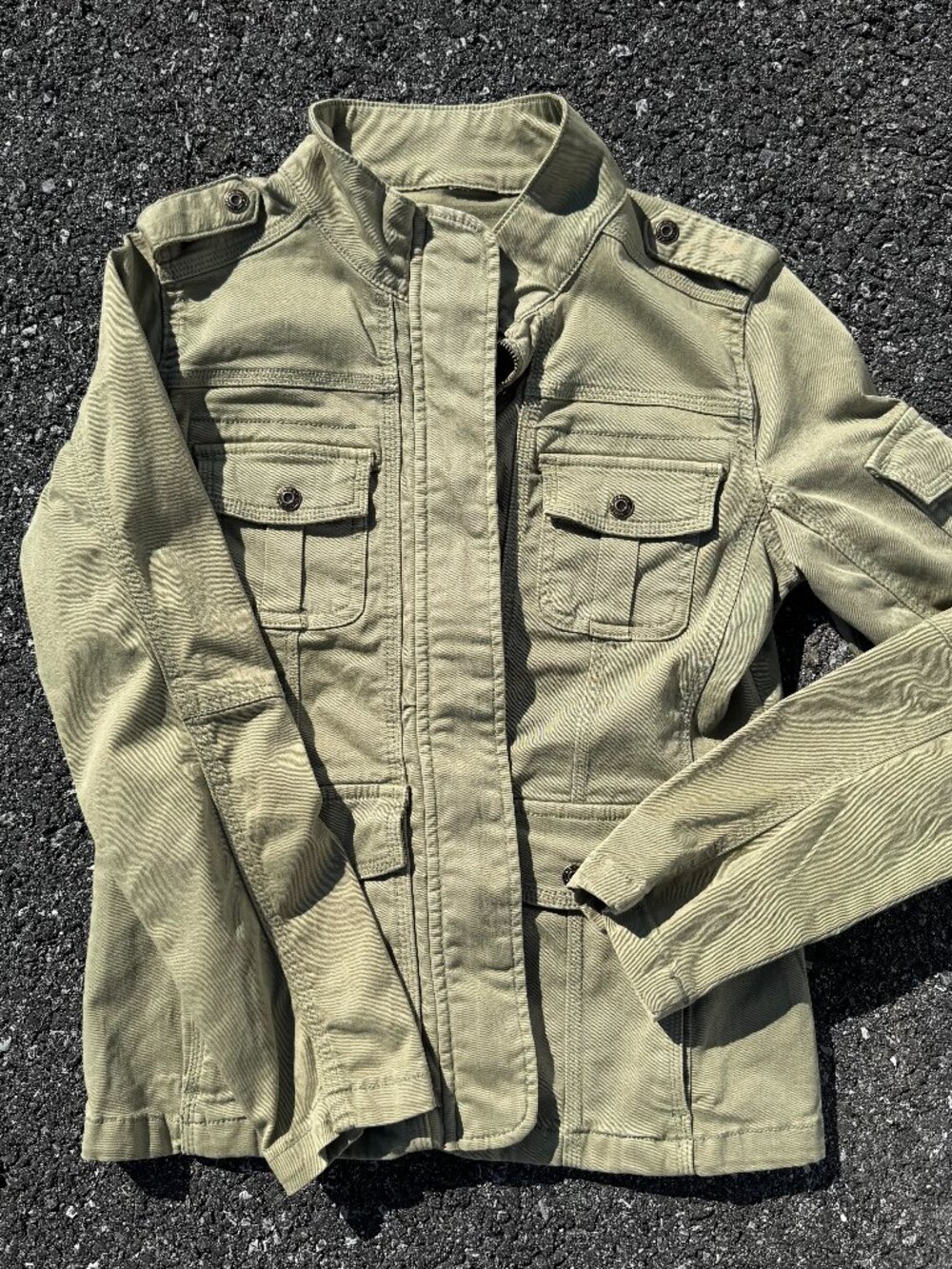 kensie Women's Khaki and Green Jacket | Size Medium